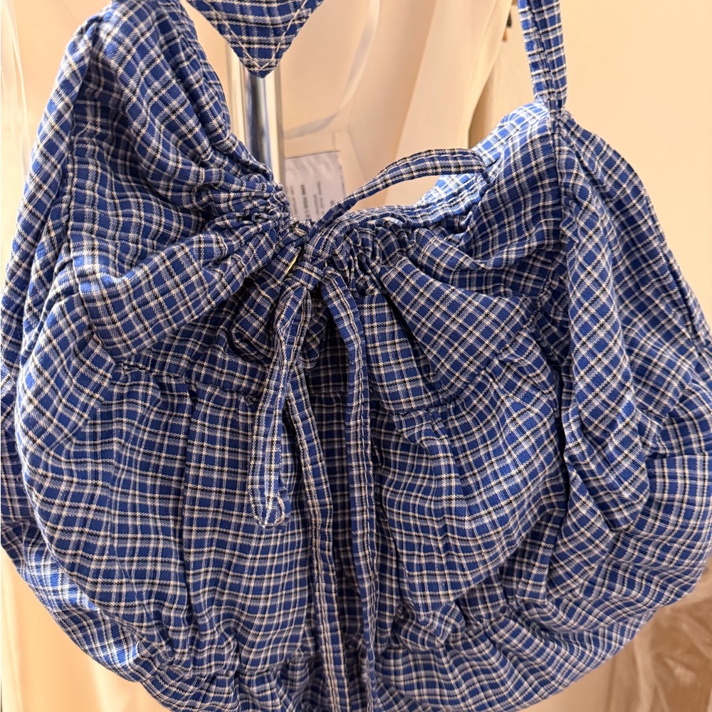 Wonder Wonder Blue Checkered Shoulder Bag - Picture 4 of 10